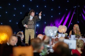 Christopher Tait as Robert Burns performing to live audience