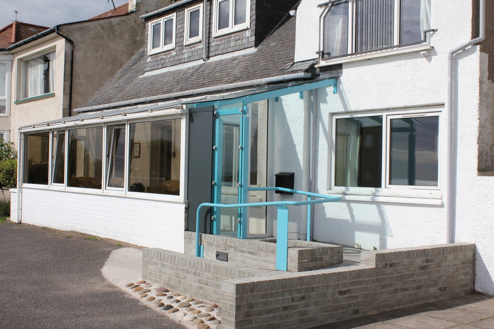 ramped entrance to Rebecca Cottage