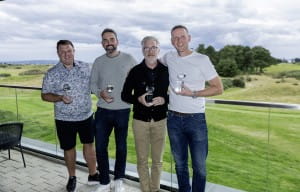 AD+ Accountant's Team stand with their trophies after winning the SBH Scotland Corporate Golf Day 2023