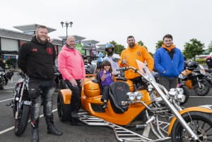 Glasgow Slow Riderz Admins pose for photo at the start of their first charity scavenger hunt