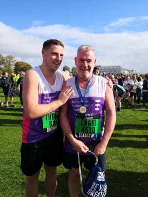 Craig Houston after running the Great Scottish Half Marathon for SBH Scotland.