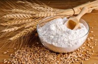 bowl of flour and wheat