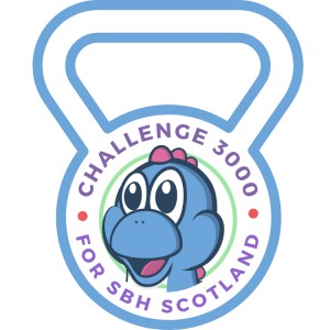 Challenge 3000 logo with spiney the diney in the centre
