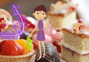 Shopper enjoys Tea and Tinsel Event