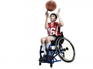 Wheelchair Basketball Player taking part in the 2.6 challenge