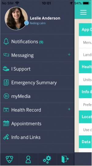 screenshot of the mycarepod app