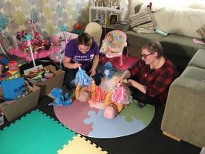 SBH Scotland Support Worker at a Have a Go Play Session with family