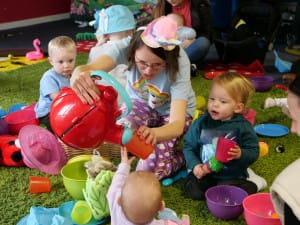 children at pre school fun group