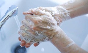 washing hands